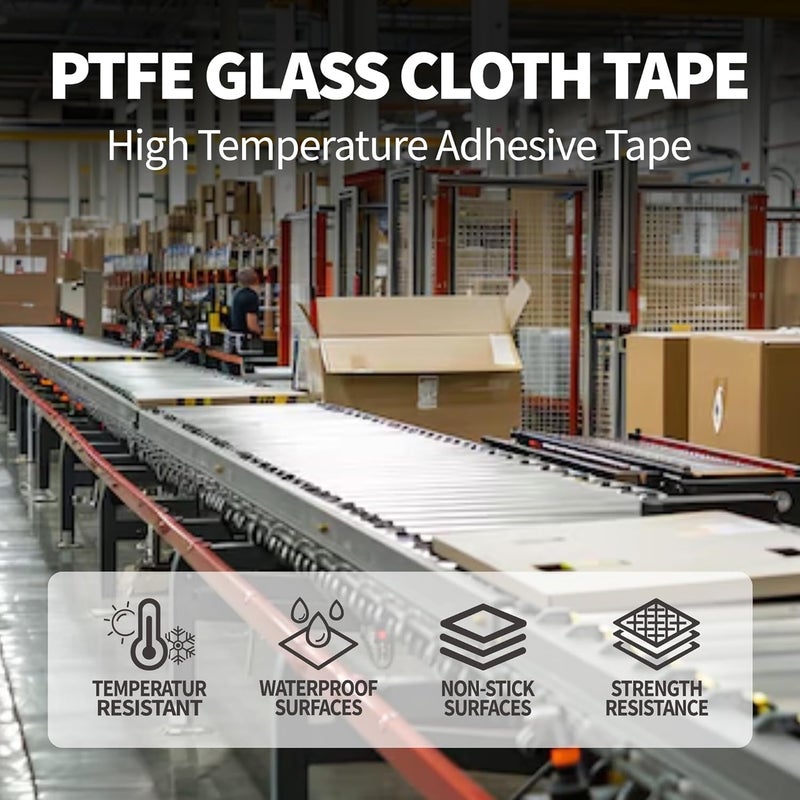 TYZUIAW Teflone Tape, High Temperature PTFE Tape for Vacuum Sealer Machine, Hand Impulse Sealers ， 3 in x 33 ft x 0.18mm - Image 4